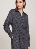 Multi Hilfiger Monotype Belted Midi Shirt Dress  Women