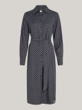 Multi Hilfiger Monotype Belted Midi Shirt Dress  Women