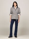 Grey Prince Of Wales Check Belted Blazer Jacket  Women