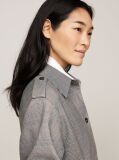 Grey Prince Of Wales Check Belted Blazer Jacket  Women