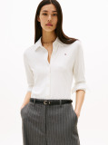 White 1985 Slim Fit Pique Shirt  Women