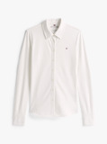 White 1985 Slim Fit Pique Shirt  Women