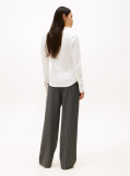 White 1985 Slim Fit Pique Shirt  Women