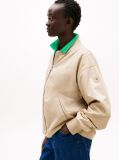 Beige Water Repellent Padded Bomber Jacket  Women