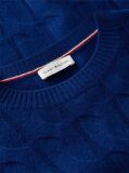 Blue Pure Wool Cable Knit Jumper  Women