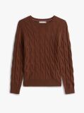 Brown Pure Wool Cable Knit Jumper  Women