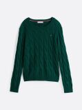 Green Pure Wool Cable Knit Jumper  Women
