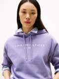 Purple Logo Embroidery Hoody  Women