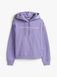 Purple Logo Embroidery Hoody  Women