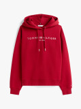 Red Logo Embroidery Hoody  Women