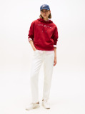 Red Logo Embroidery Hoody  Women