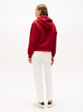 Red Logo Embroidery Hoody  Women