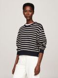 Multi Shoulder Button Crew Neck Sweatshirt  Women