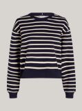 Multi Shoulder Button Crew Neck Sweatshirt  Women