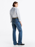 Μπλε Ψηλόμεσο Τζιν Σε Bootcut Γραμμή  Γυναίκες