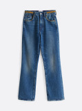 Μπλε Ψηλόμεσο Τζιν Σε Bootcut Γραμμή  Γυναίκες