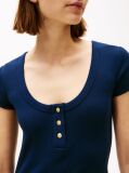 Μπλε Henley Φόρεμα Σε Slim Γραμμή  Γυναίκες