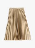 Beige Pleated Midi Skirt  Women