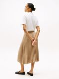 Beige Pleated Midi Skirt  Women