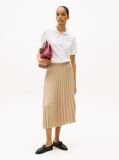 Beige Pleated Midi Skirt  Women
