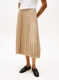 Beige Pleated Midi Skirt  Women
