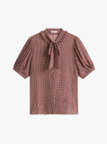 Multi Print Sheer Short Sleeve Blouse  Women