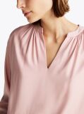 Pink Gathered V-Neck Relaxed Blouse  Women
