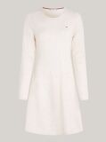 White Pure Wool Mini Jumper Dress  Women