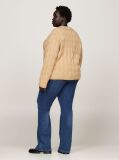Khaki Curve Pure Wool Relaxed Polo Jumper  Women
