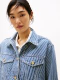 Multi Logo Oversized Denim Jacket  Women