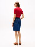 Blue Straight Denim Mini Skirt  Women