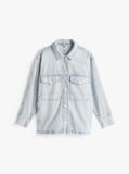 Μπλε Oversized Denim Τζάκετ  Γυναίκες