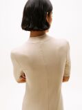 Beige Ribbed Slim Midi Bodycon Dress  Women