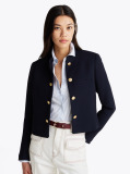 Μπλε Blazer Με Mandarin Γιακά Σε Στενή Γραμμή  Γυναίκες