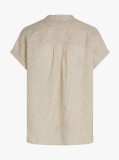 Multi Relaxed Fit Short Sleeve Linen Blouse  Women