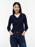 Blue Cable Knit V-Neck Jumper  Women