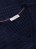 Blue Cable Knit V-Neck Jumper  Women