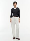 Grey Cable Knit V-Neck Jumper  Women