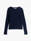 Blue Fine Cable Knit Jumper  Women