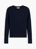 Blue Fine Cable Knit Jumper  Women