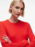 Red Fine Cable Knit Jumper  Women