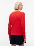 Red Fine Cable Knit Jumper  Women