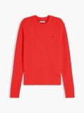 Red Fine Cable Knit Jumper  Women