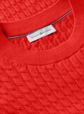 Red Fine Cable Knit Jumper  Women