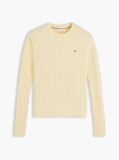 Yellow Fine Cable Knit Jumper  Women