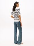 Multi Stripe Short Sleeve Polo Jumper  Women