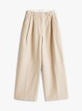 Beige Relaxed Straight Leg Pants  Women