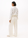 Multi Wide Leg Trousers With Linen  Women