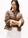 Brown Ultra Light Down Mock Neck Gilet  Women