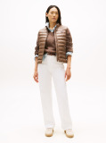 Brown Ultra Light Down Mock Neck Gilet  Women